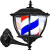 DNYSYSJ 19" Barber Pole Led Light - Retro Salon Barber Shop Sign Illuminating Rotating Strips IP44 Waterproof Wall Mount Save Energy view 2