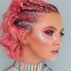 Mysense Pink Body Glitter Stick, Singer Concert Outfit Face Glitter Makeup, Festival Rave Pride Accessories, Hair Glitter Gel for Kids Women, Sparkling Mermaid Sequin Chunky Glitter Face Paint, 0.56oz view 4