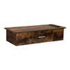 PENNYNANA Wall Mount Styling Barber Station with Locked Storage Drawer,Salon Stations for Hair Stylist (Rustic Brown) view 1