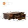 PENNYNANA Wall Mount Styling Barber Station with Locked Storage Drawer,Salon Stations for Hair Stylist (Rustic Brown) view 3