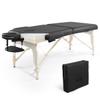 CAPHAUS Premium Memory Foam Massage Table, 84 Inch Foldable & Portable, Height Adjustable Spa Bed, Facial Cradle Salon Bed, Wooden Legs & Carry Case, 32 Inch Wide, Black view 1
