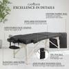 CAPHAUS Premium Memory Foam Massage Table, 84 Inch Foldable & Portable, Height Adjustable Spa Bed, Facial Cradle Salon Bed, Wooden Legs & Carry Case, 32 Inch Wide, Black view 4