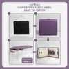 CAPHAUS Premium Memory Foam Massage Table, 84 Inch Foldable & Portable, Height Adjustable Spa Bed, Facial Cradle Salon Bed, Wooden Legs & Carry Case, 32 Inch Wide, Purple view 3