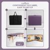 CAPHAUS Premium Memory Foam Massage Table, 84 Inch Foldable & Portable, Height Adjustable Spa Bed, Facial Cradle Salon Bed, Wooden Legs & Carry Case, 28 Inch Wide, Purple view 3