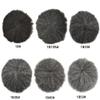 Afro Curl Toupee for Black Men Full French Lace Mens Toupee Kinky Curly Human Hair Units Bleached Knot Natural Hairline Hair Pieces for Black Men8x101B20# OFF BLACK+20% Gray-6mm wave view 2