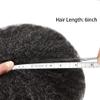 Afro Curl Toupee for Black Men Full French Lace Mens Toupee Kinky Curly Human Hair Units Bleached Knot Natural Hairline Hair Pieces for Black Men8x101B20# OFF BLACK+20% Gray-6mm wave view 4