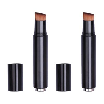 FOMIYES 2pcs Black Portable Foundation Brush Multi-functional Liquid Cosmetic Tool Plastic Handle for Smooth Application and Blending for Makeup Enthusiasts