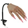 Silicone Practice Hands for Acrylic Nails with Stand Bracket Make-up Nail Practice Hand Flexible Hand Painted Mannequin Hands for Nails Art Training Tool (New 4#-Left Hand) view 1
