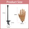Silicone Practice Hands for Acrylic Nails with Stand Bracket Make-up Nail Practice Hand Flexible Hand Painted Mannequin Hands for Nails Art Training Tool (New 4#-Left Hand) view 4