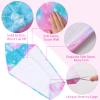 Basumee Microfiber Hair Towel Wrap for Kids 2 Pack Rapid Drying Hair Towel with Button Hair Turbans for Wet Hair Wraps Head Towel Wrap for Women and Girls, Light Mermaid view 4