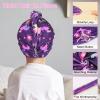 Basumee Microfiber Hair Towel Wrap for Kids 2 Pack Rapid Drying Hair Towel with Button Hair Turbans for Wet Hair Wraps Head Towel Wrap for Women and Girls, Dark Unicorn view 4