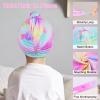Basumee Microfiber Hair Towel Wrap for Kids 2 Pack Rapid Drying Hair Towel with Button Hair Turbans for Wet Hair Wraps Head Towel Wrap for Women and Girls, Colorful Unicorn view 4
