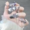 5Pcs Finger Tip Rings for Women, Adjustable Opening Nail Art Charms Accessories, Claw Rings, Irregular Fingertip Armor Ring Punk Jewelry Set view 2