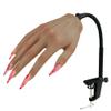 Silicone Practice Hands for Acrylic Nails Manicure Hand with Stand Bracket Nail Hand Practice Flexible Fake Mannequin Hands for Nails Art Training Tool (New 4#-Right Hand) view 1