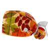 2 Pcs Nurse Scrub Caps Women Long Hair, Thanksgiving Maple Leaves Adjustable Working Cap with Button and Sweatband view 1