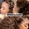 250% Density Mongolian Curly Lace Front Wigs Human Hair 13x6 Auburn Brown HD Transparent Lace Front Wigs Human Hair for Women With Baby Hair Chocolate Deep Curly Lace Frontal Wig view 4
