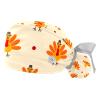 2 Pcs Nurse Scrub Caps Women Long Hair, Turkey Bird Happy Thanksgiving Adjustable Working Cap with Button and Sweatband view 1