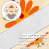 2 Pcs Nurse Scrub Caps Women Long Hair, Turkey Bird Happy Thanksgiving Adjustable Working Cap with Button and Sweatband view 2