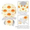 2 Pcs Nurse Scrub Caps Women Long Hair, Turkey Bird Happy Thanksgiving Adjustable Working Cap with Button and Sweatband view 4