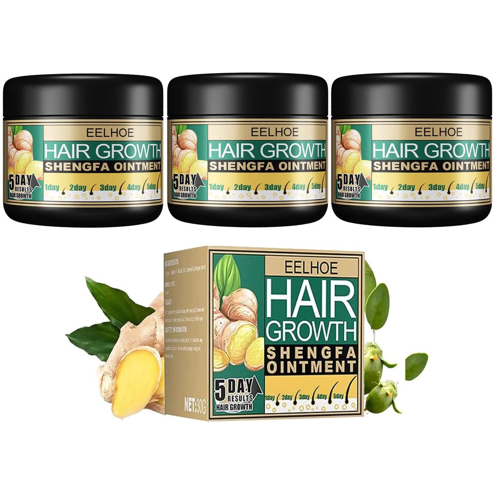 Ginger Germinal Conditioner - Hair Regrowth Serum - Moisturizing Scalp Massage Hair Follicle Essence Cream for Hair Loss and Thinning Treatment (3 Pack 30g/1 OZ)