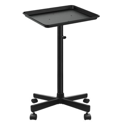 Salon Tray on Wheels, Metal Feet Salon Tray Cart, Salon Rolling Tray with Adjustable Height, Dentist Tray, Tattoo Tray for Salon and SPA Use