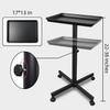 Salon Tray on Wheels, Metal Feet Salon Tray Cart, Salon Rolling Tray with Adjustable Height, Dentist Tray, Tattoo Tray for Salon and SPA Use view 3