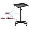 Salon Tray on Wheels, Metal Feet Salon Tray Cart, Salon Rolling Tray with Adjustable Height, Dentist Tray, Tattoo Tray for Salon and SPA Use view 4