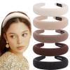 ACO-UINT 5 Pack Padded Headbands with Soft Fabric - Plain Thick Hair Accessories for Women and Girls view 1