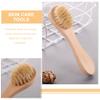 Exfoliating Brush 5pcs Manual Facial Cleansing Brush Skin Care Face Exfoliating Brush Wooden Face Scrubber Tool for Deep Cleaning Gentle Exfoliating Face Brush view 2