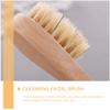 Exfoliating Brush 5pcs Manual Facial Cleansing Brush Skin Care Face Exfoliating Brush Wooden Face Scrubber Tool for Deep Cleaning Gentle Exfoliating Face Brush view 3