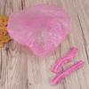 FOMIYES 10pcs Hair Dye Shower Head Cover Bath Cap Reusable Elastic Hair Dye Protection Random Color view 4