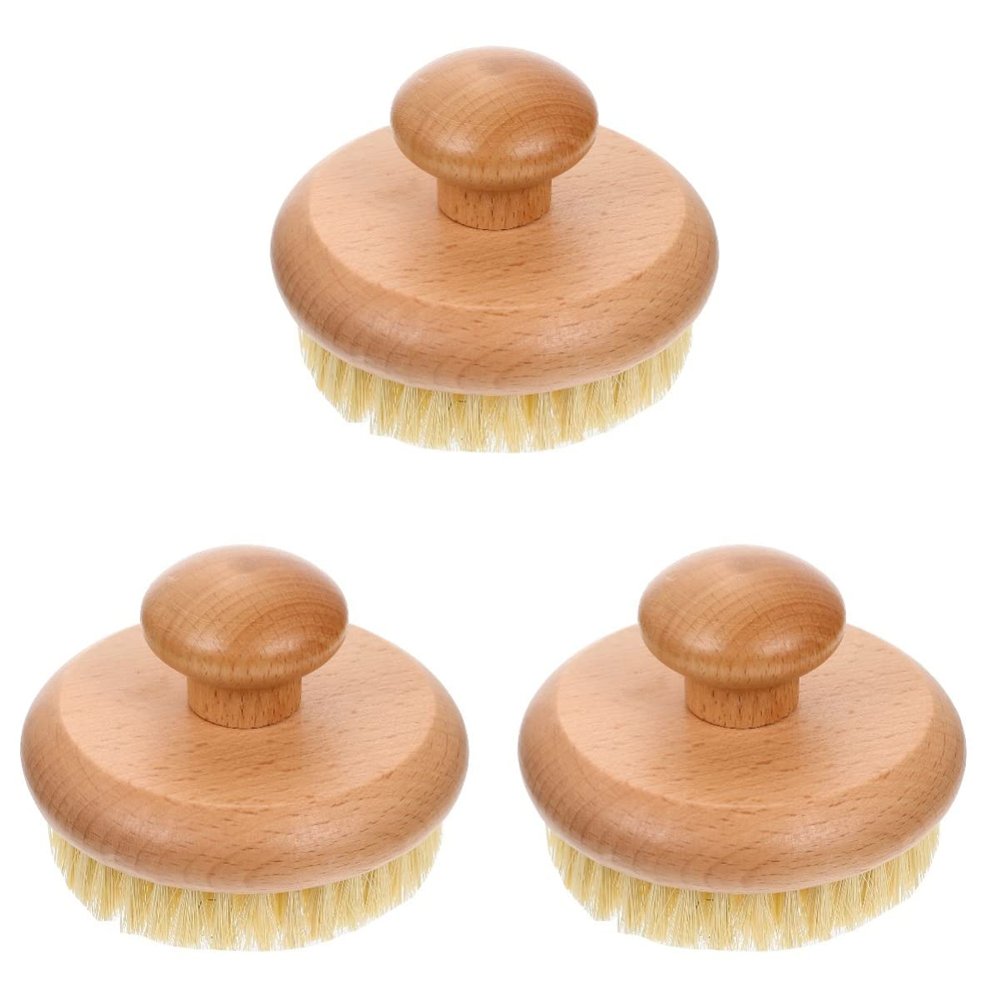 minkissy 3pcs Luxury Bath Skin Brush Exfoliating Body Brush Comfortable Grip for Hotel Home Dormitory Use