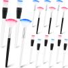 16 Pieces Face Mask Fan Brush Applicator Set Includes Soft Facial Fan Brush Esthetician Face Mask Brush Cosmetic Makeup Tools for Eyelash Extension(5.5 Inch long,Vivid) view 1