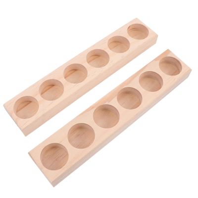Healifty 2pcs Slot Essential Oil Display Shelf Organizer Storage Rack for Bottles and Nail Polish Multi-functional Stand for Home and Salon Use