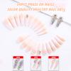 Artquee 24pcs Luxury 3D Press on Nails Long Ballerina Acrylic Fake Nail Art Glossy Coffin False Tips Manicure Stick for Women Decoration (French White Ombre -2) view 2