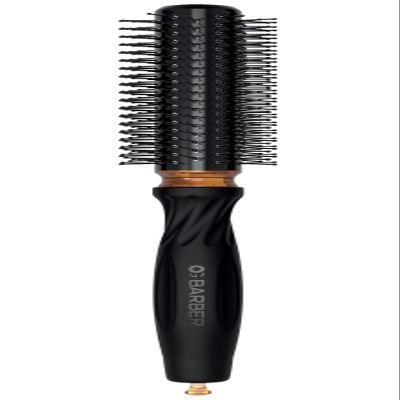 Olivia Garden OG Barber round brush with Ceramic Coated Barrel, quick drying and v-shaped bristles for easy styling on men hair, 1 inch