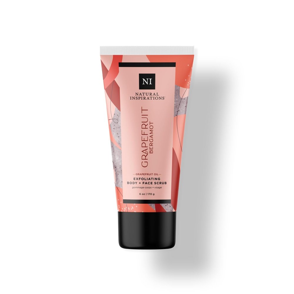 Natural Inspirations Grapefruit Bergamot Exfoliating Face + Body Scrub 6oz