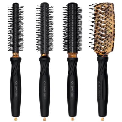 Olivia Garden OG Barber contains 4 styling brushes, ideal for men grooming