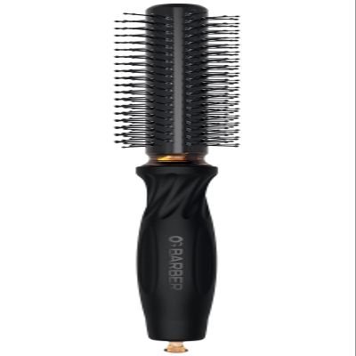 Olivia Garden OG Barber round brush with Ceramic Coated Barrel, quick drying and v-shaped bristles for easy styling on men hair, 3/4 inch