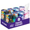 Bim Bam Boo 100% Bamboo Facial Tissue Tubes, 3-ply Hypoallergenic Travel Tissues in Car Tissue Holder, 8 Eco-Friendly Cylinder Tissue Tubes view 1