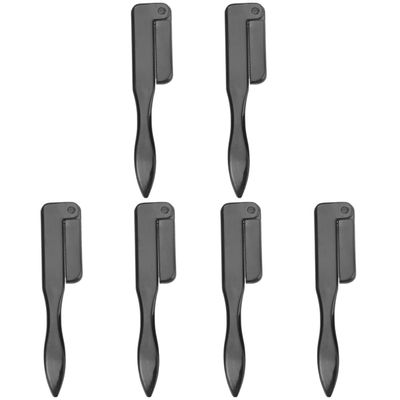 LALAFINA 6pcs Stainless Steel Eyebrow Combs Professional Folding Eyelash Comb for Makeup Application Portable Beauty Tool for Home and Travel Use