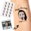 Personalized Temporary Tattoos, Custom Face Tattoos for Birthday Wedding Bachelorette Party, 1 Set of 15 Pieces Customized Tattoos Temporary view 1