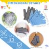 4 Pack Exfoliating Washcloth Back Scrubber Set, 2 Exfoliating Body Scrubber Nylon Back Body Scrub Towel, 2 Pairs Shower Gloves for Women Men Bath Shower Exfoliation(Gray, Blue) view 3