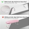 (MAT ONLY) Nail Art Table Mat, Nail Arm Rest Pad for Acrylic Nails, Soft Microfiber PU Leather Nail Mat for Table, Foldable Nail Hand Rest Pillow Manicure Pad, Acrylic Nail Desk Mat for Nail Cushion view 3
