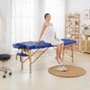 Yaheetech Massage Table Portable Lash Beds Spa Bed Massage Couch Foldable Spa Tables Adjustable 2 Fold with Non-Woven Bag 24 inch, Blue view 2