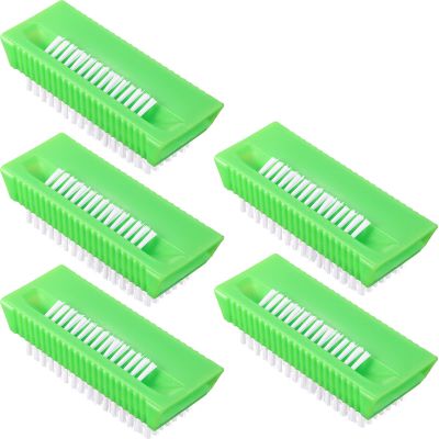 Boao 5 Pcs Hand Scrub Brushes for Nail Cleaning Fingernail Brush Soft Non Disposable Scrub Brush Plastic Hands Nail Cleaning Brushes for Men Women Kids (Green)