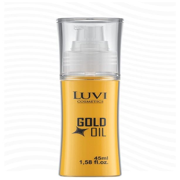 LUVI COSMETICS Tip Repair Gold Oil Blow-Dry Finisher - Concentrated Hair Beautification Care, Hydration, Shine Intensifier, Volume Reduction, 1.58 fl oz | 45 ml