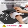 (MAT ONLY) Nail Art Table Mat, Nail Arm Rest Pad for Acrylic Nails, Soft Microfiber PU Leather Nail Mat for Table, Foldable Nail Hand Rest Pillow Manicure Pad, Acrylic Nail Desk Mat for Nail Cushion view 2