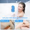 2PCS Exfoliating Bath Sponge, Fish Scale Pattern Shower Sponge 3D Super Soft Comfortable Body Exfoliator Sponge with Lanyard for Adults Kids view 4