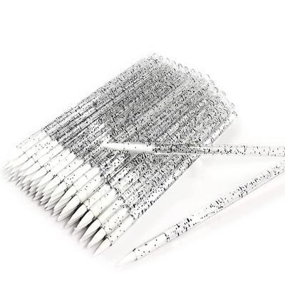 AKOAK 50 Pieces Disposable Crystal Rod Eyeliner Makeup Brush, Makeup Daub Eyeliner Stick (Black)